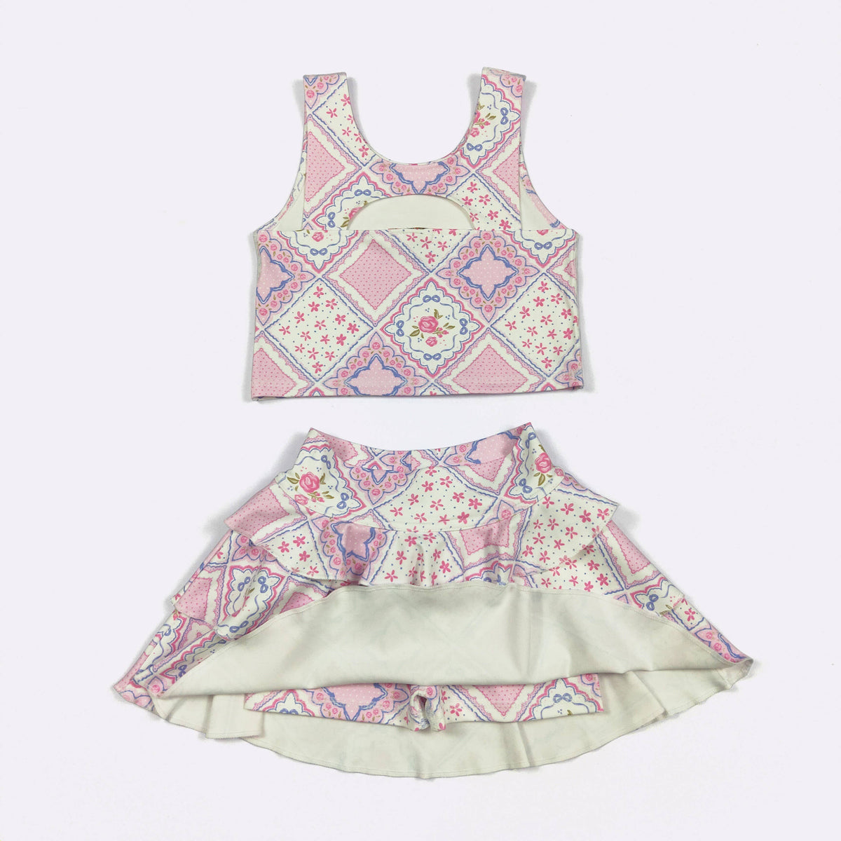 Quilted Rose Girls Skort Set