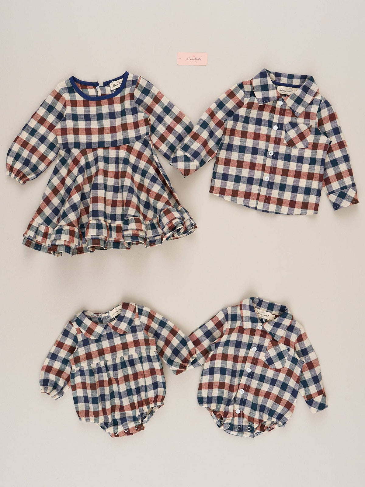 Fall Vintage Plaid Button Up Bubble Romper
