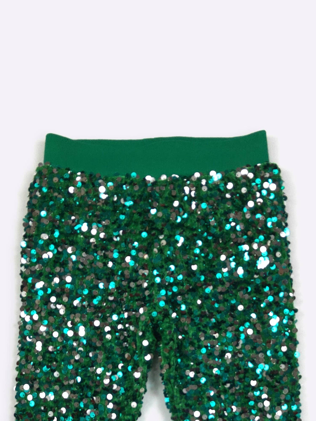 Green Sequin Flares