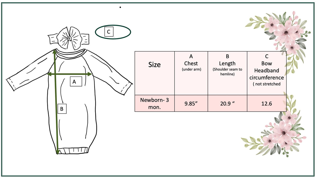 Pastel Dino Baby Gown