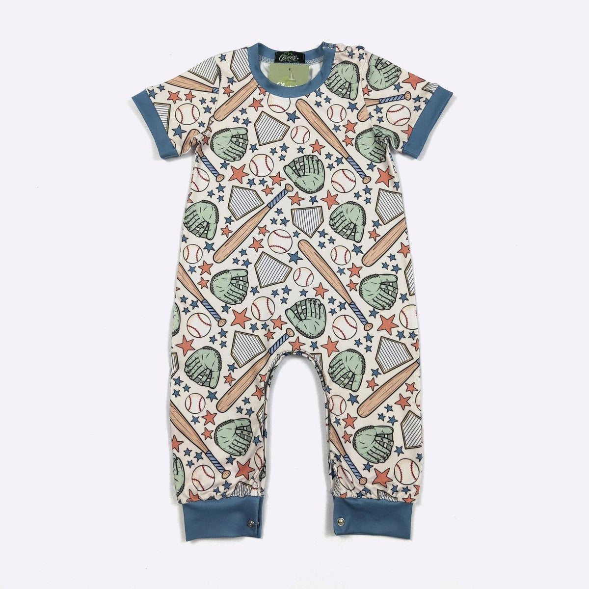 Baseball Collage Boy Romper