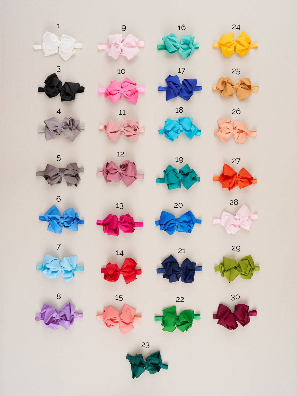 Double Layer Bow Headband 5 Inch - 29 Colors Available