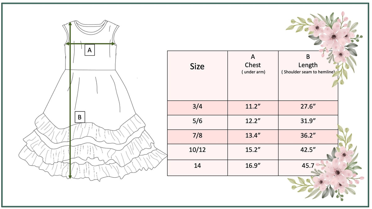 Floral 3 Ruffle Dress