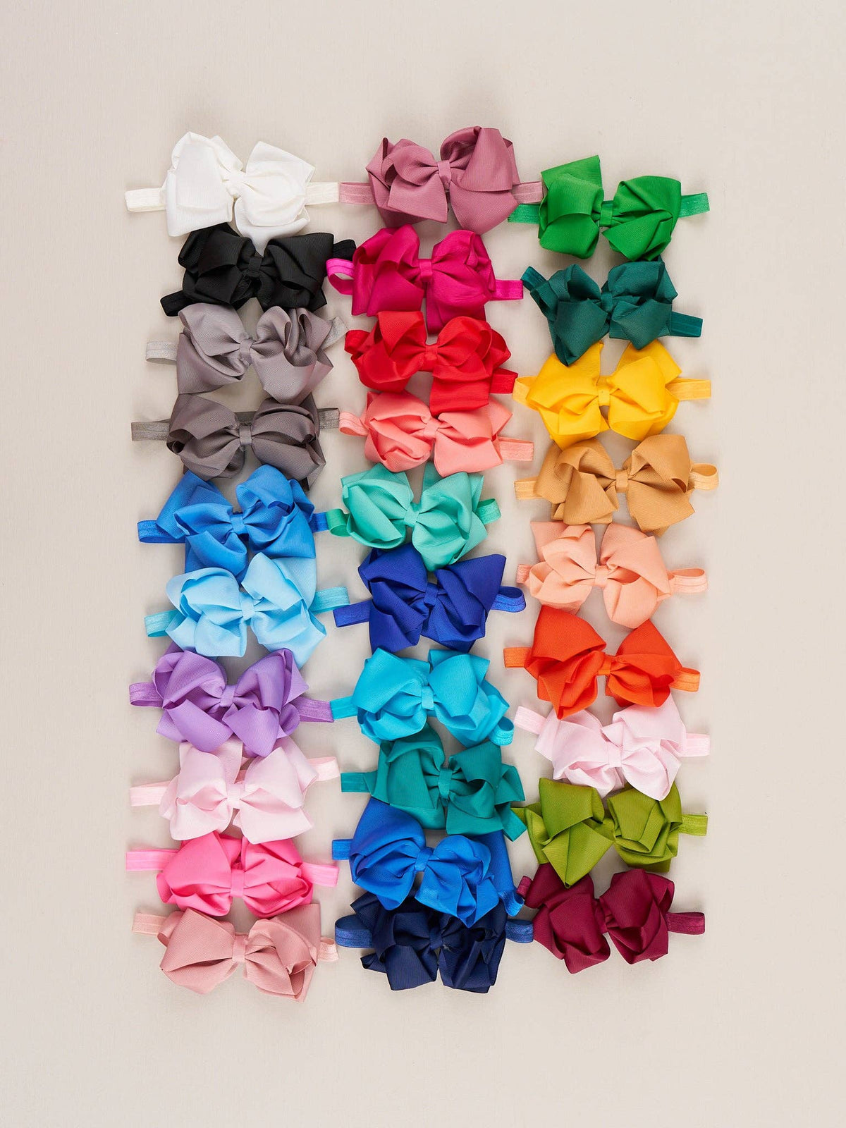 Double Layer Bow Headband 5 Inch - 29 Colors Available