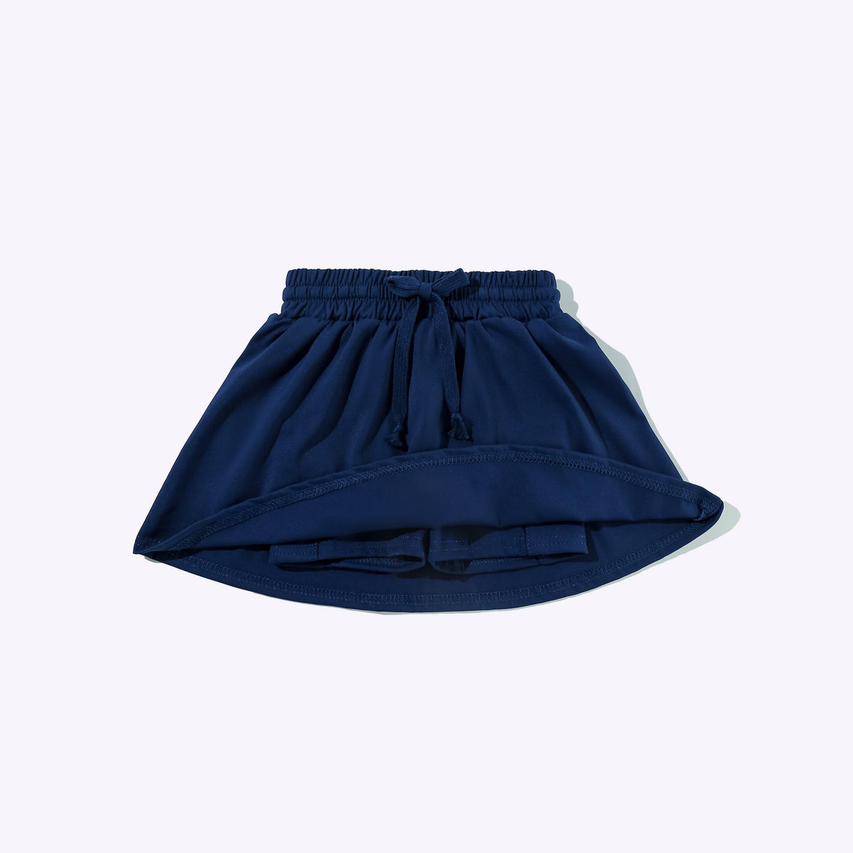 Blue Quilted Girls Quarter Zip Skort Set
