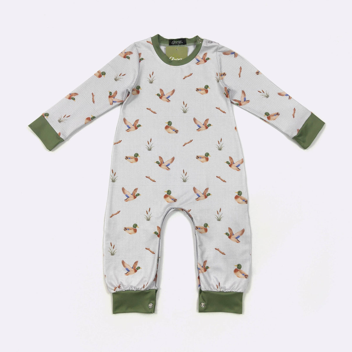 Duck Check Boy Romper