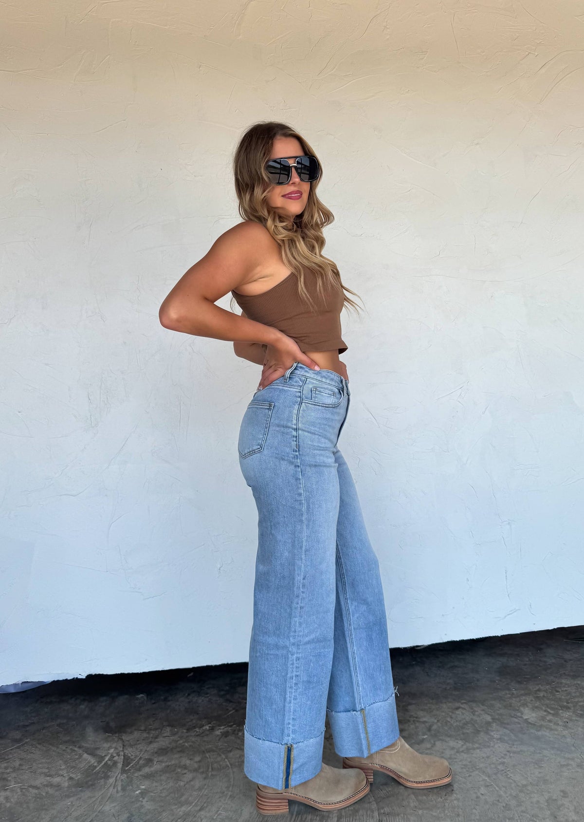 THE LENI WIDE CUFF JEAN