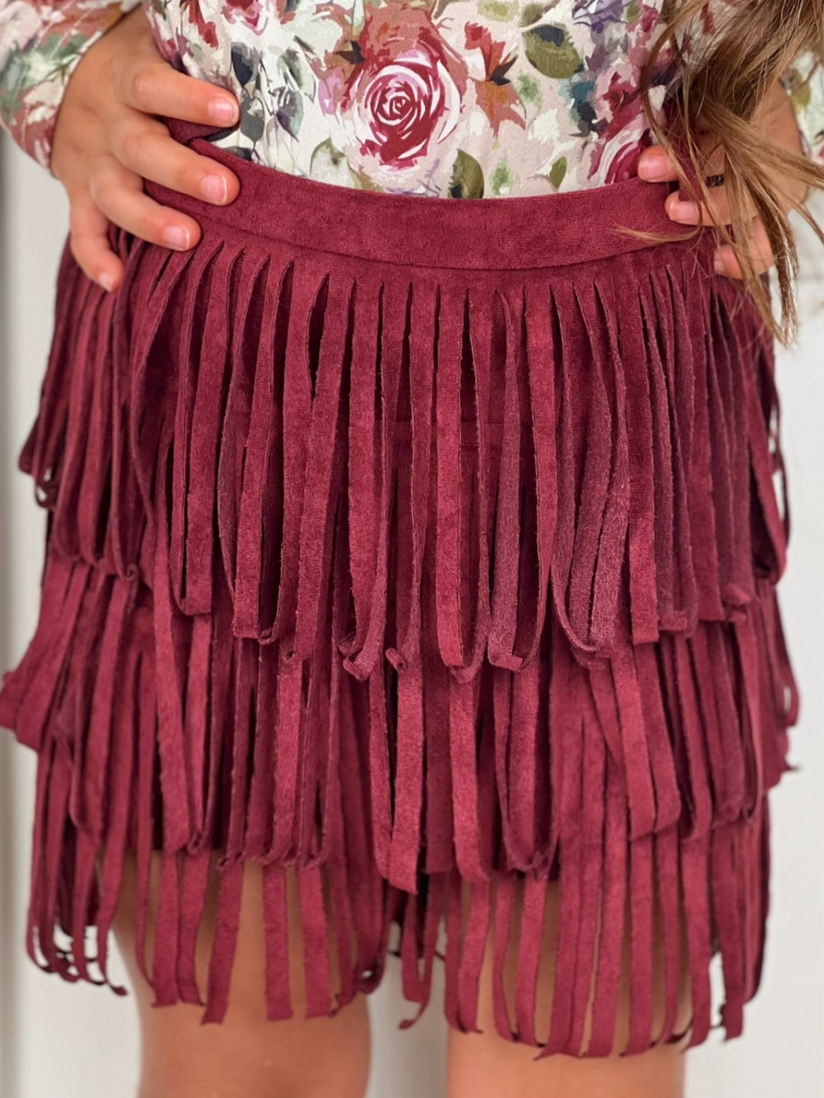 Autumn Rose Top and Fringe Skort Set