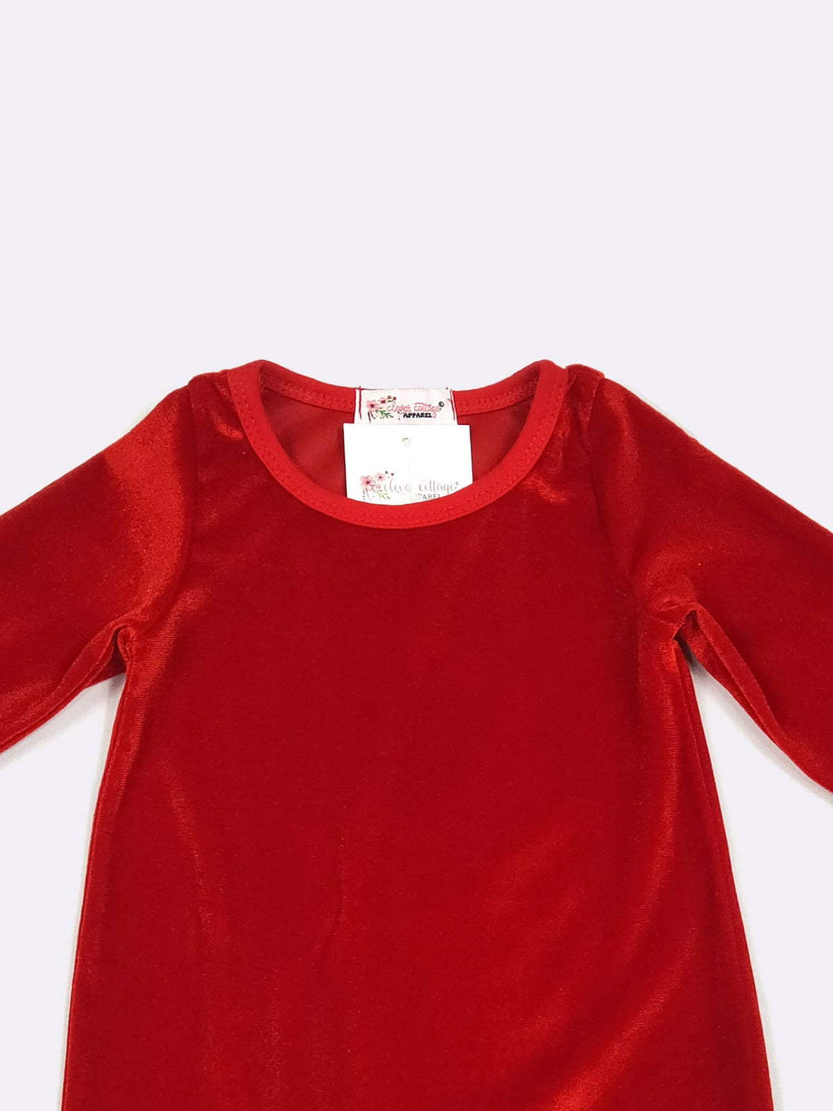 Red Velvet Baby Romper