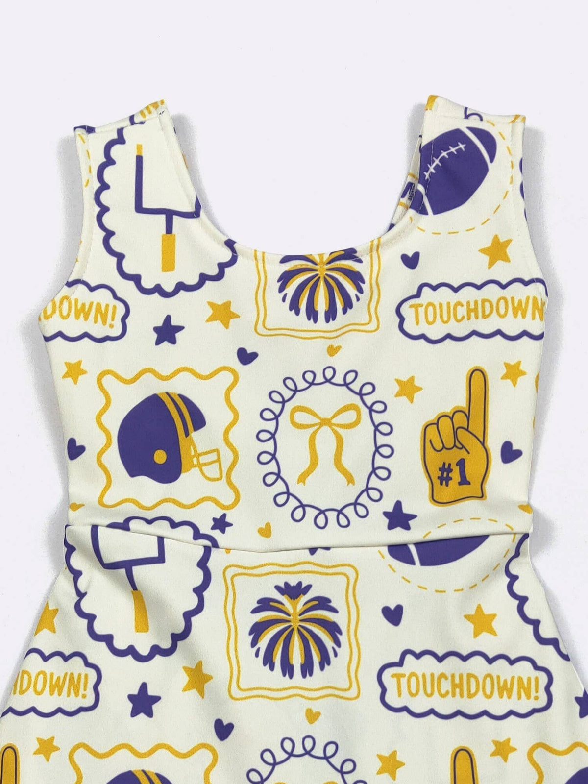 Purple & Gold Go Team Girls Athletic Dress