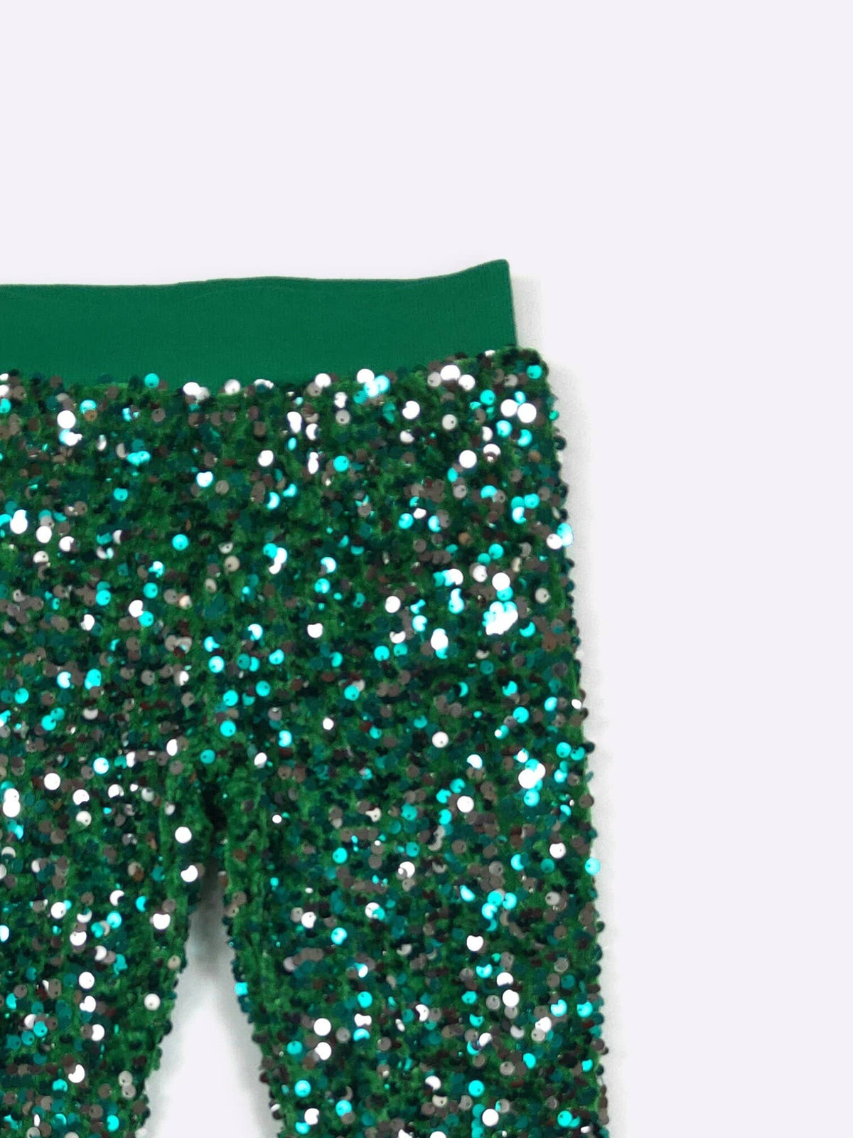 Green Sequin Flares