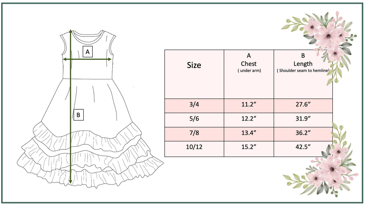 3 Tiered Green Tropical Ruffles Dress
