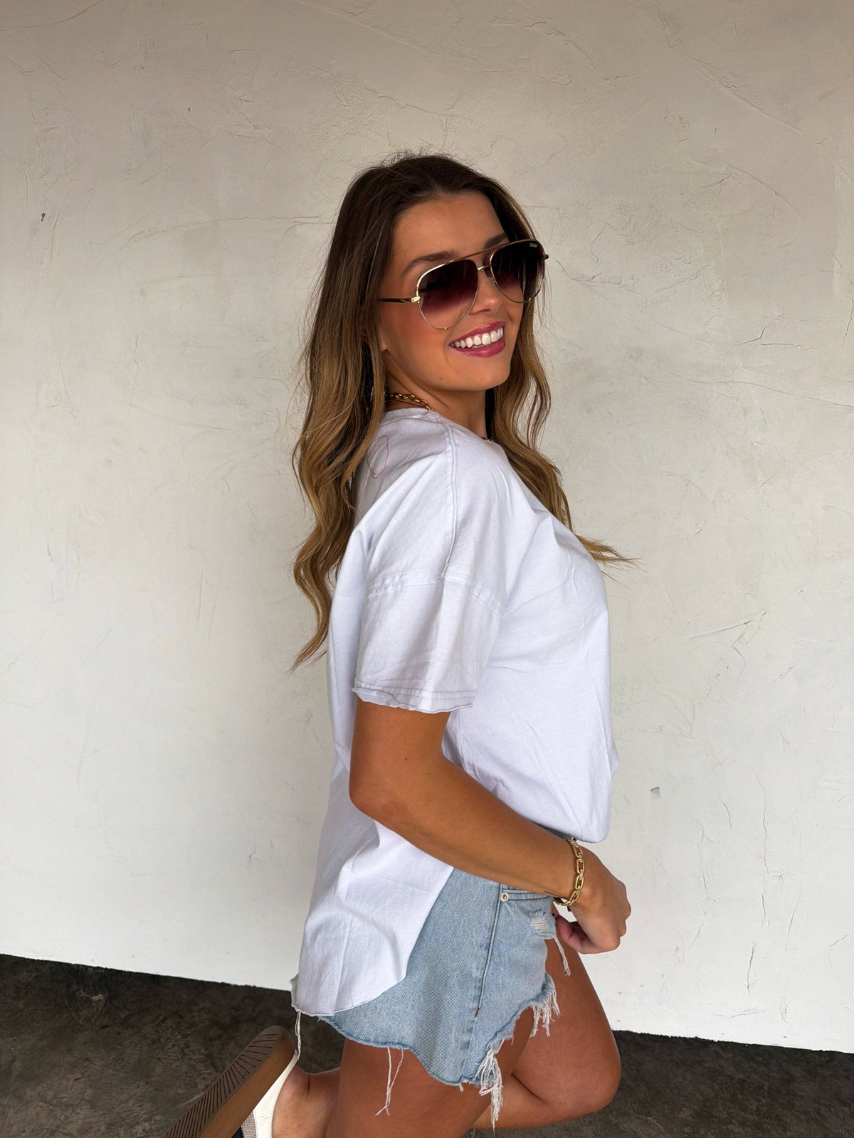 SPRING JOEY WASHED COTTON BOYFRIEND TEE