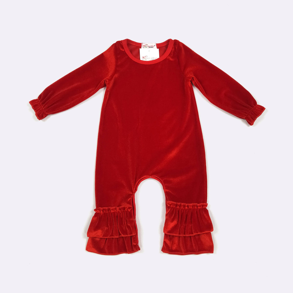 Red Velvet Baby Romper