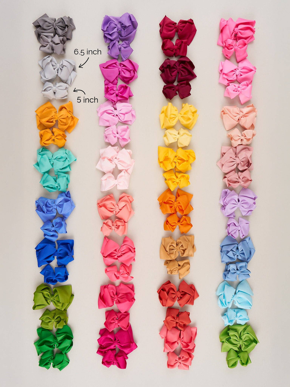 Double Layer Bow 5 Inch - 70 Colors Available