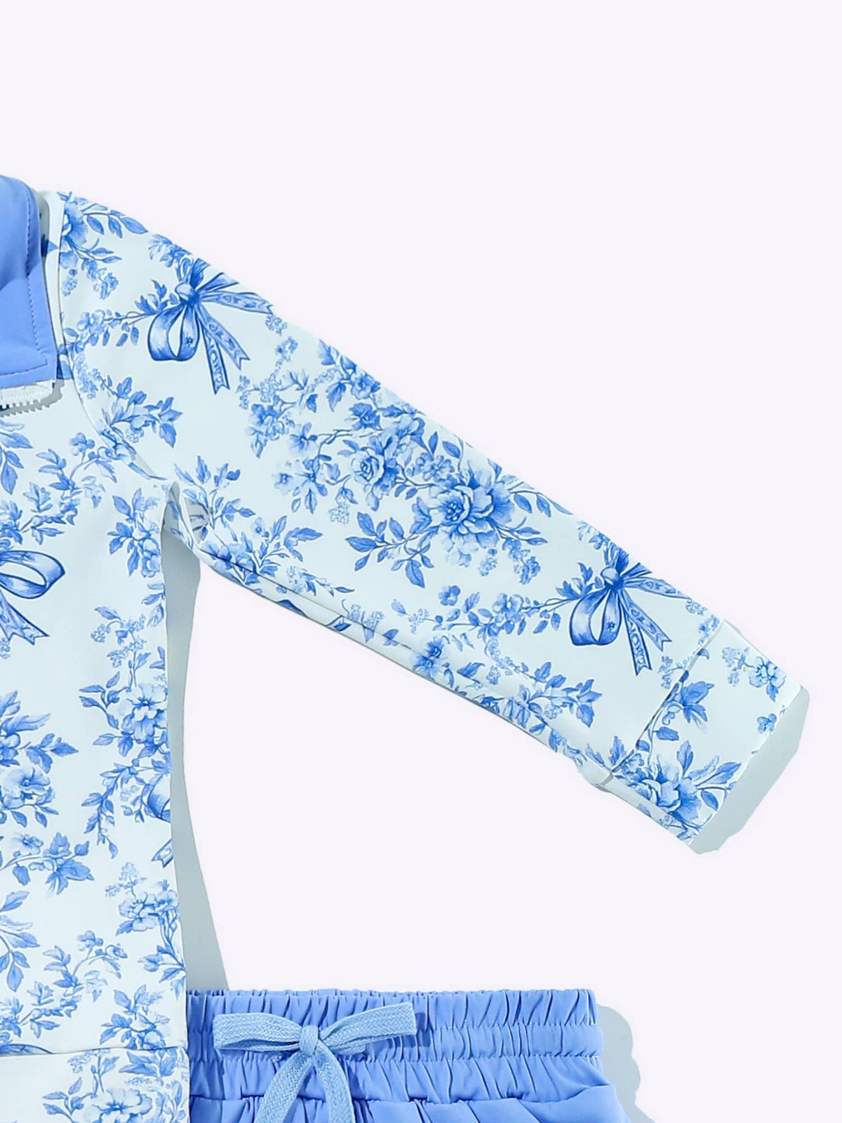 Blue Waverly Girls Quarter Zip Skort Set