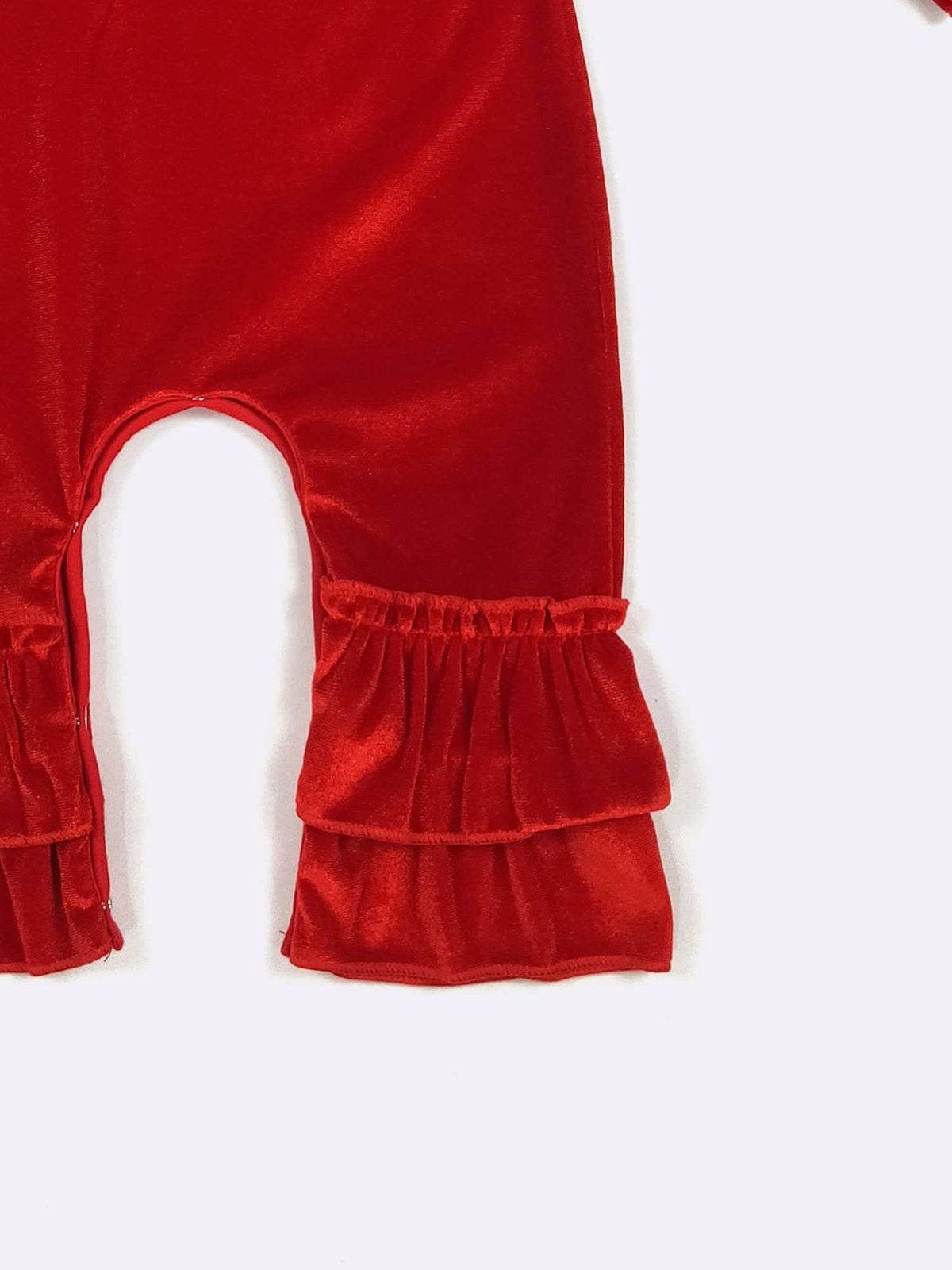 Red Velvet Baby Romper