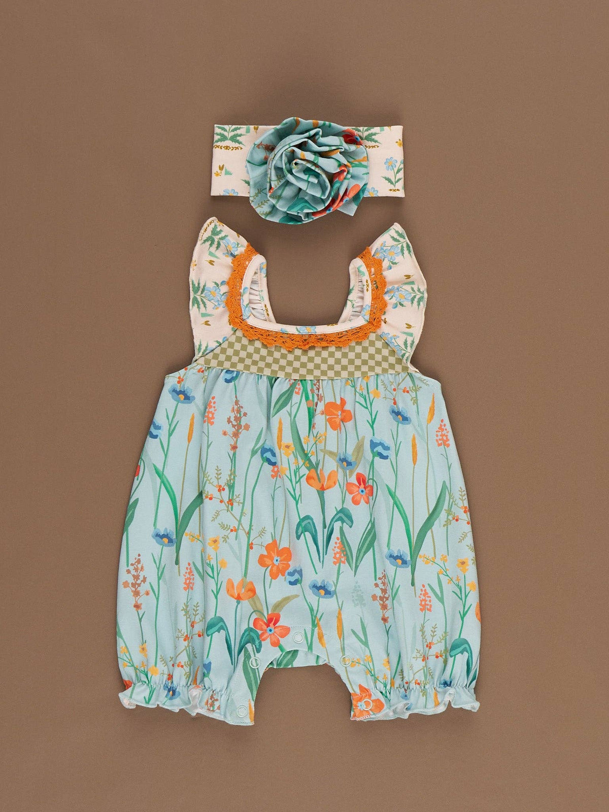 Into the Meadows Ruffle Romper & Headband Set