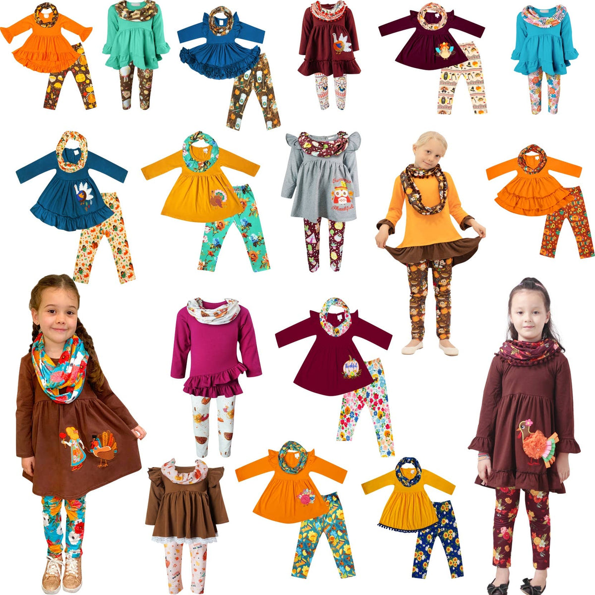 CLOSEOUT 40 SETS  – FALL Thanksgiving 3-Piece Sets BULK LOT