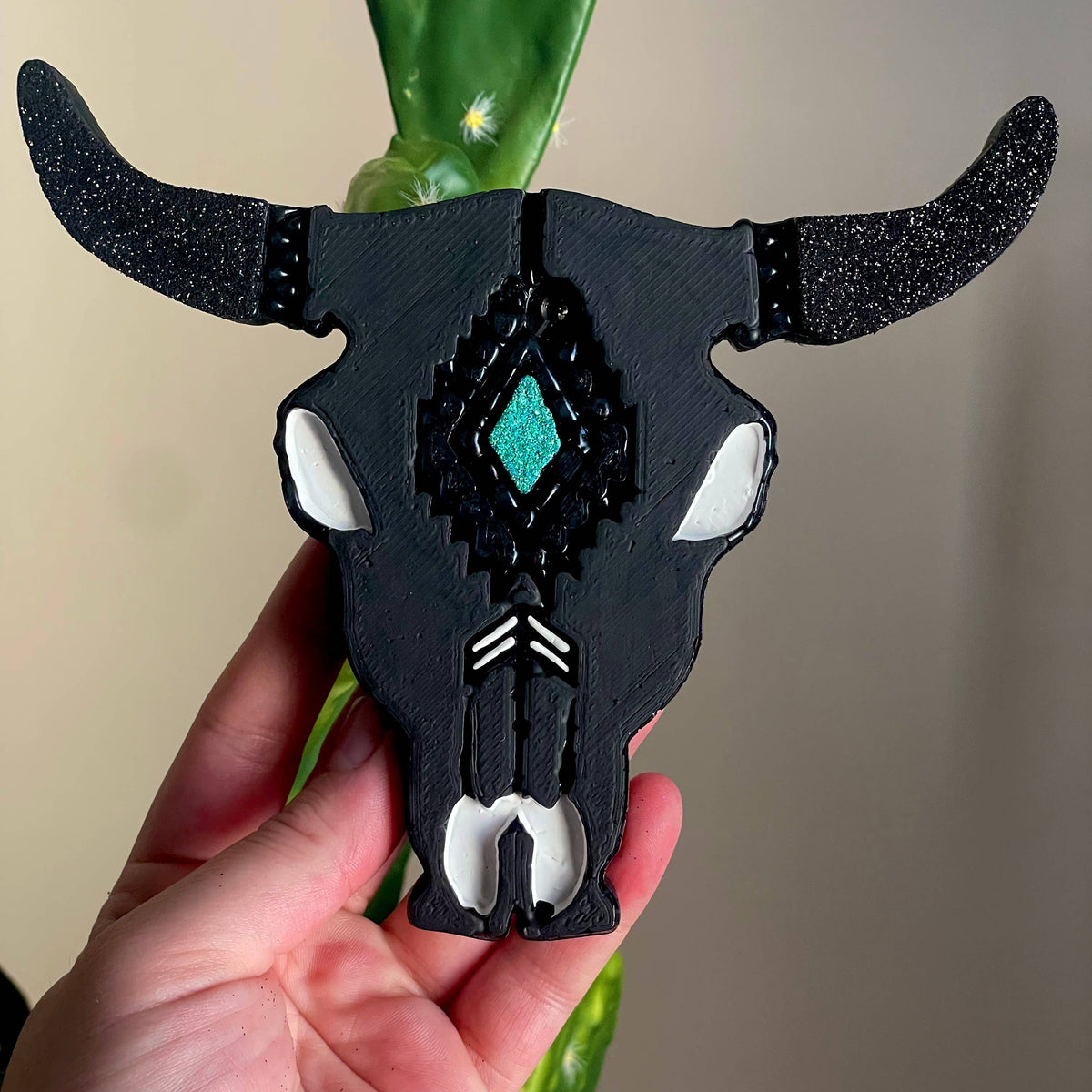 Fierce Aztec Bull Skull Freshie