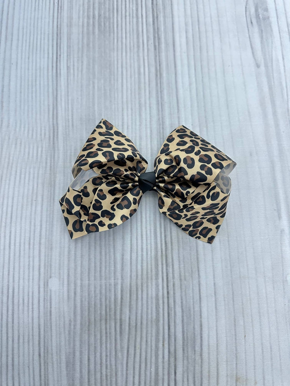 10 Cheetah Print Hair Bows - 1 Pack