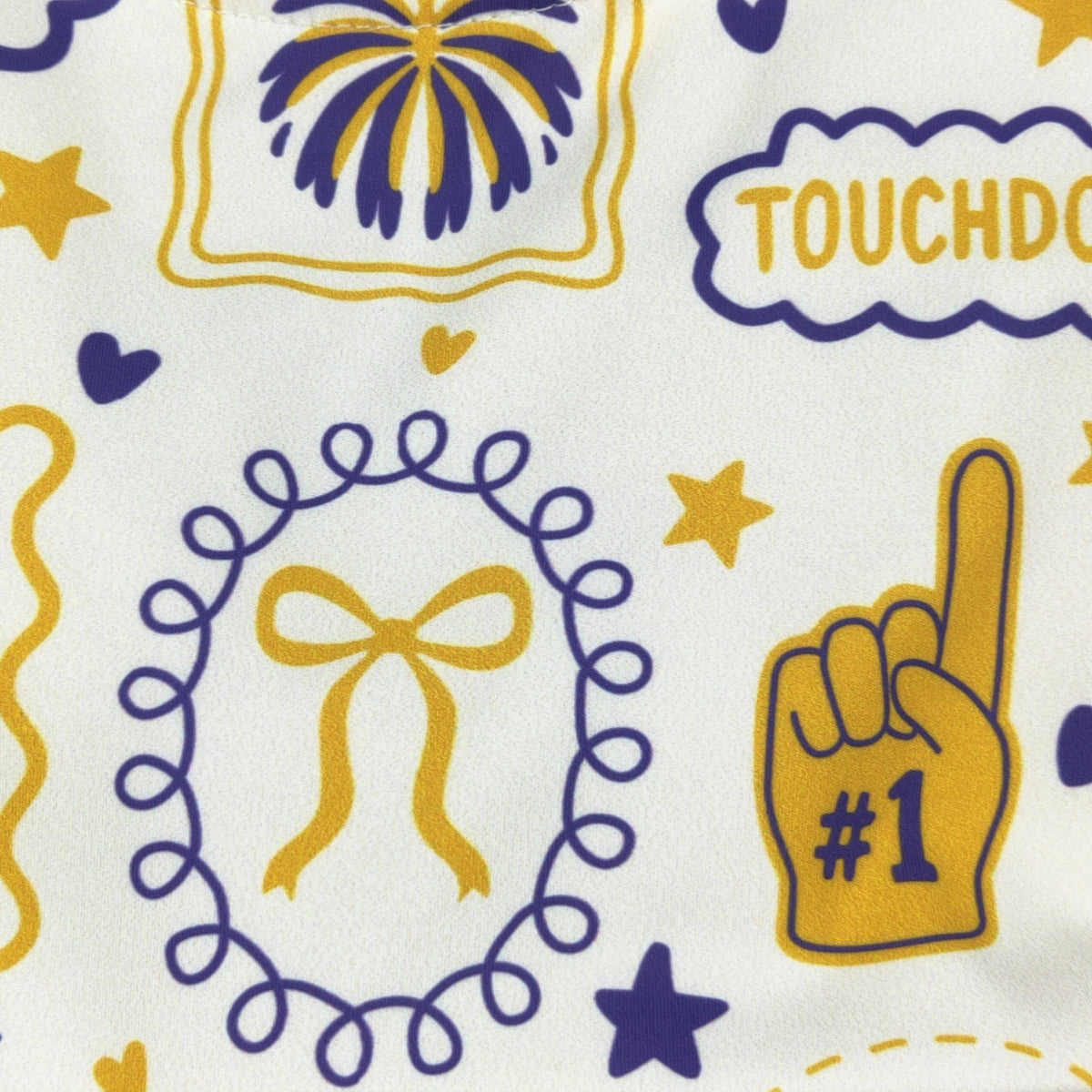 Purple & Gold Go Team Girls Athletic Dress