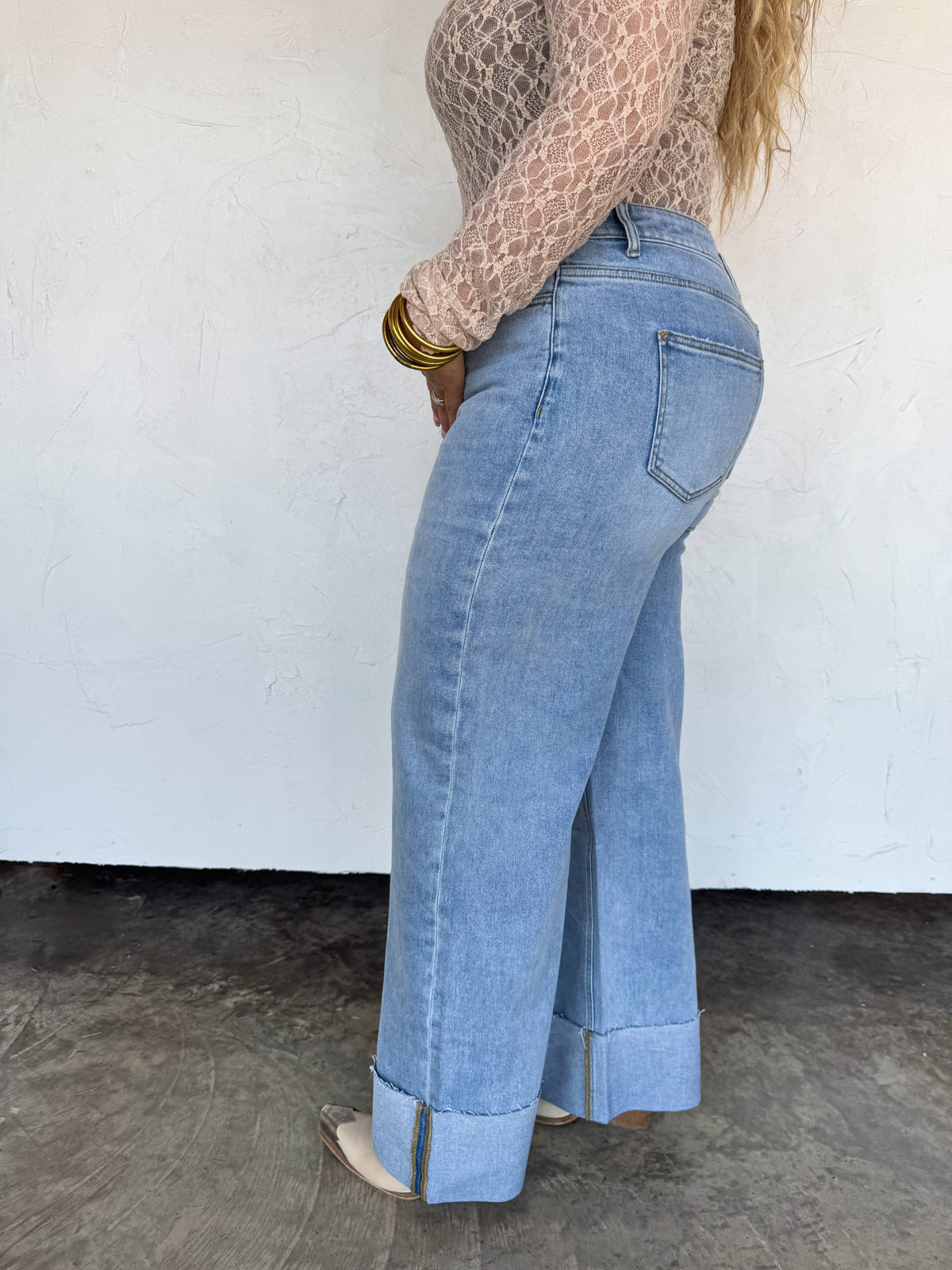 THE LENI WIDE CUFF JEAN