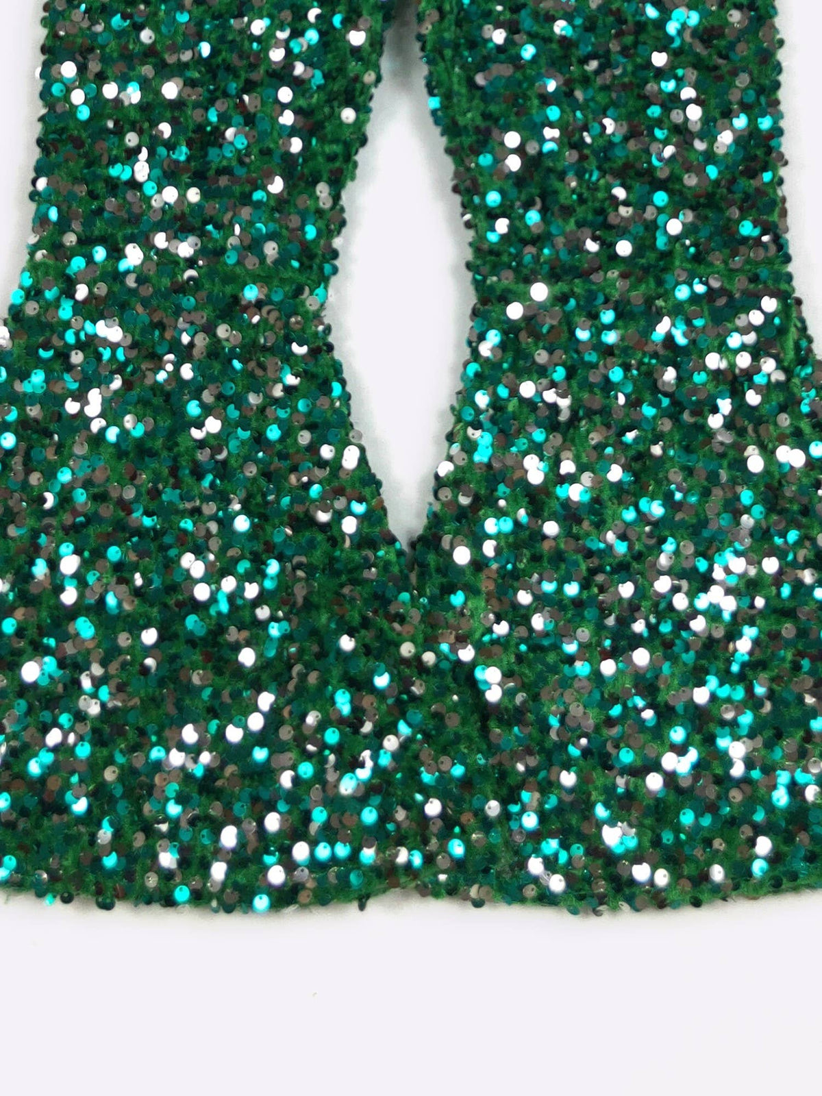 Green Sequin Flares