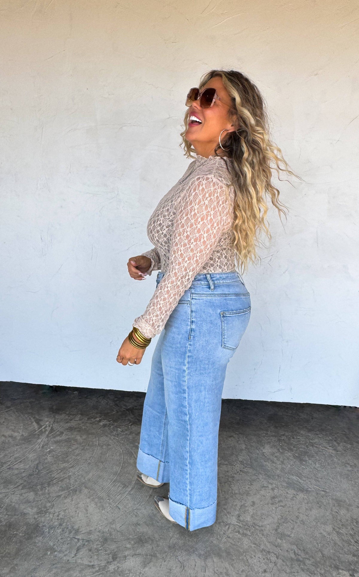 THE LENI WIDE CUFF JEAN