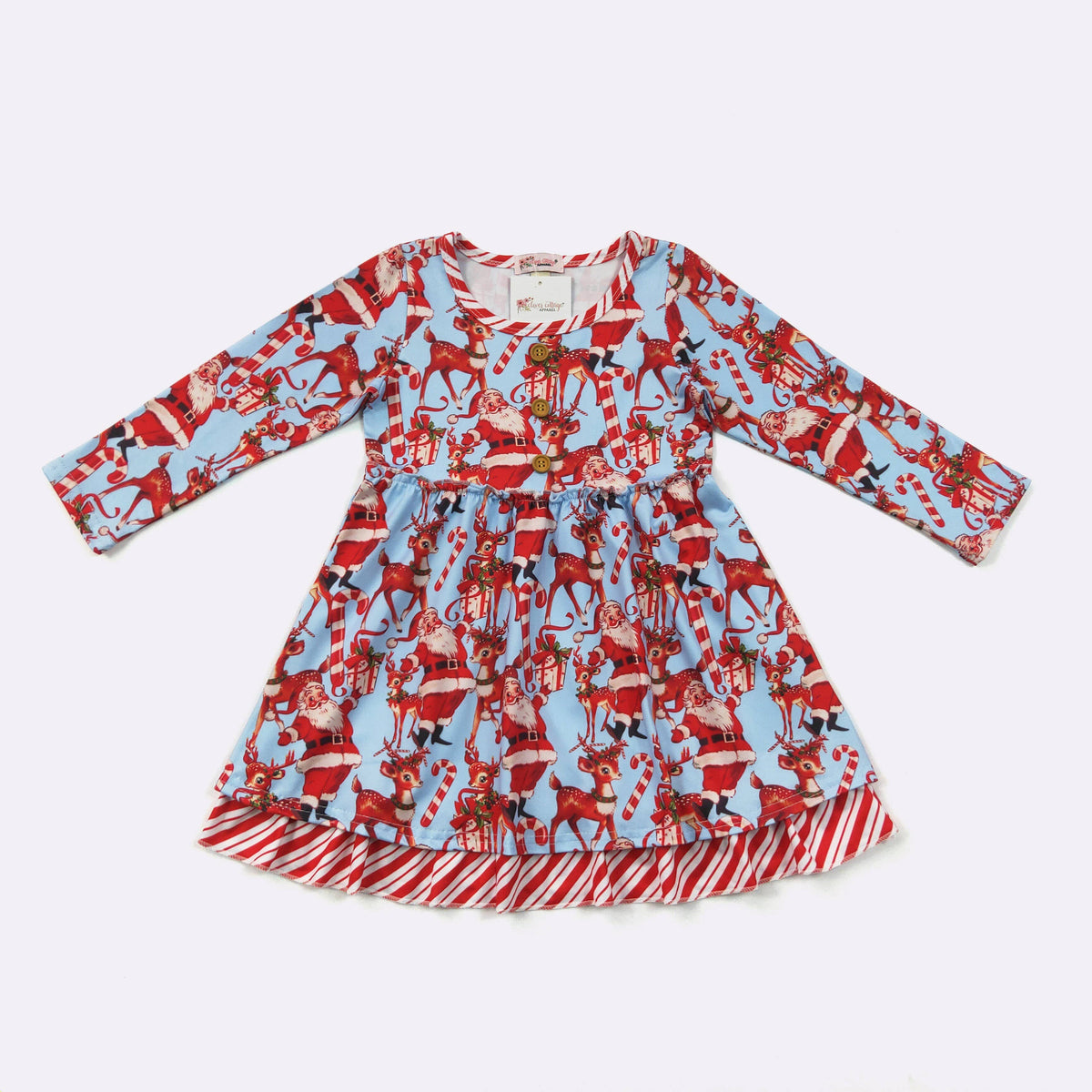Santa Blues Girls Dress
