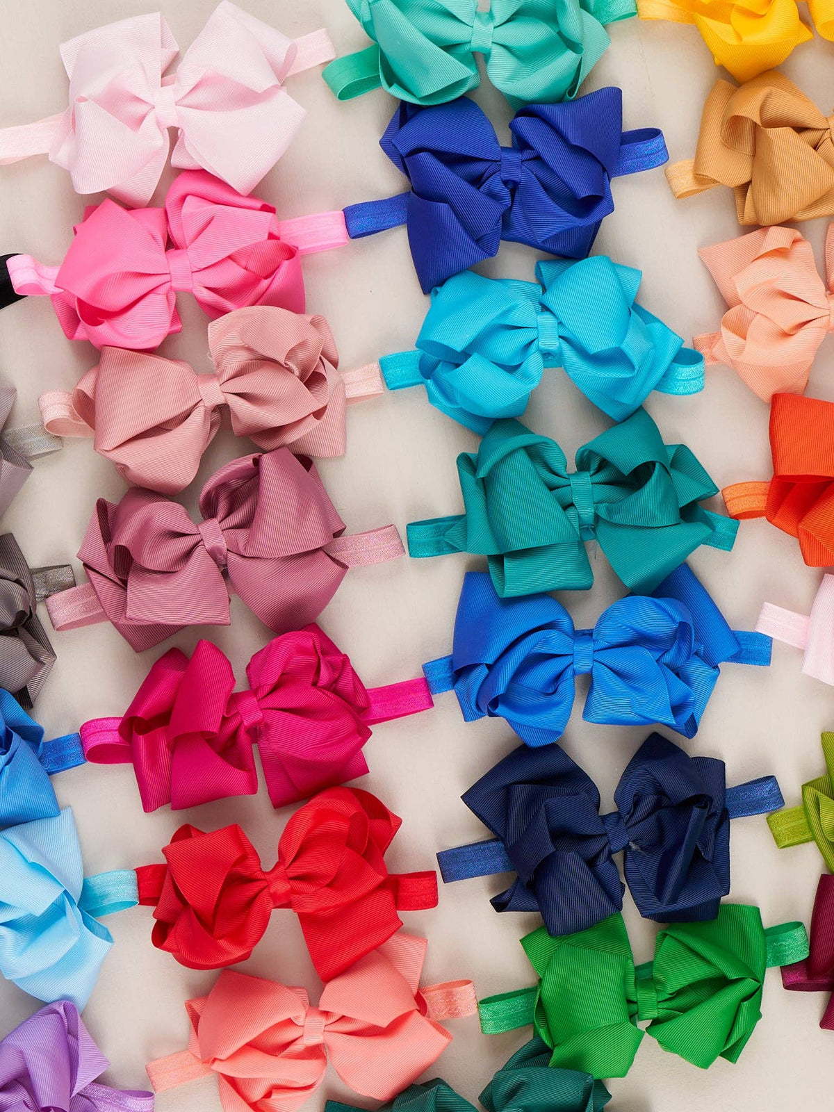 Double Layer Bow Headband 5 Inch - 29 Colors Available