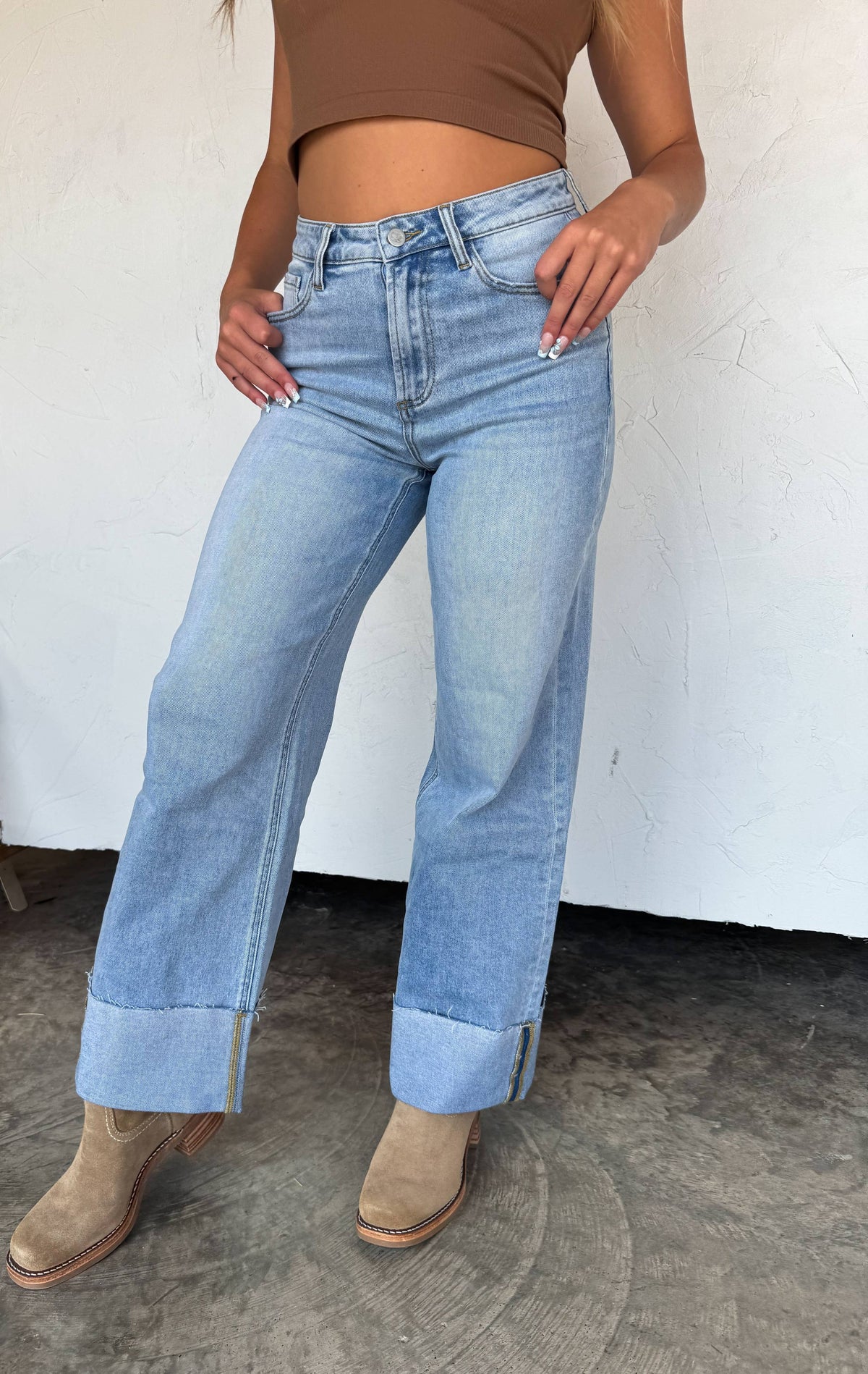 THE LENI WIDE CUFF JEAN