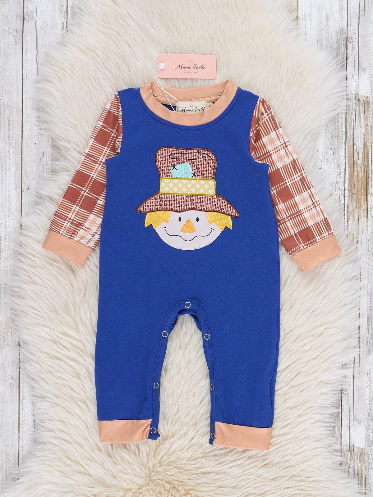 Harvest Helper Embroidered Romper