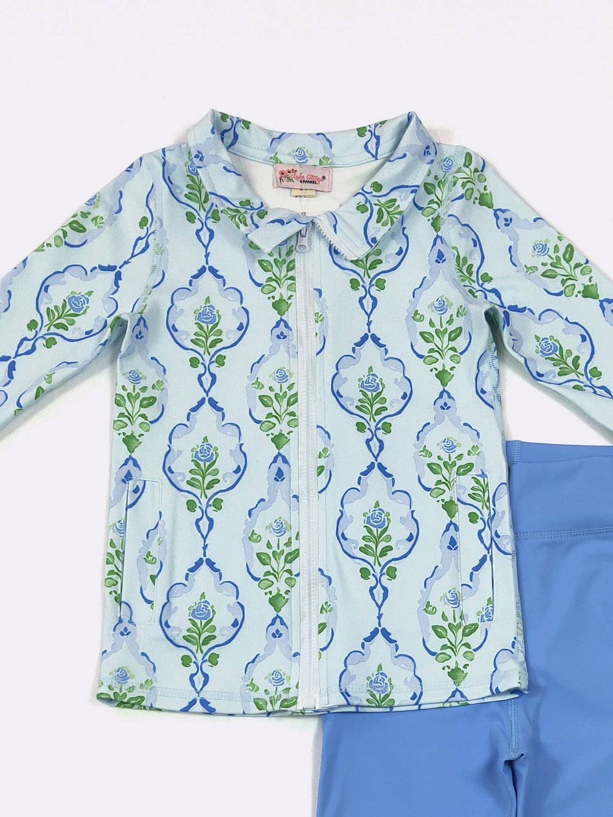 Blue Rose Frame Athletic Girls Set