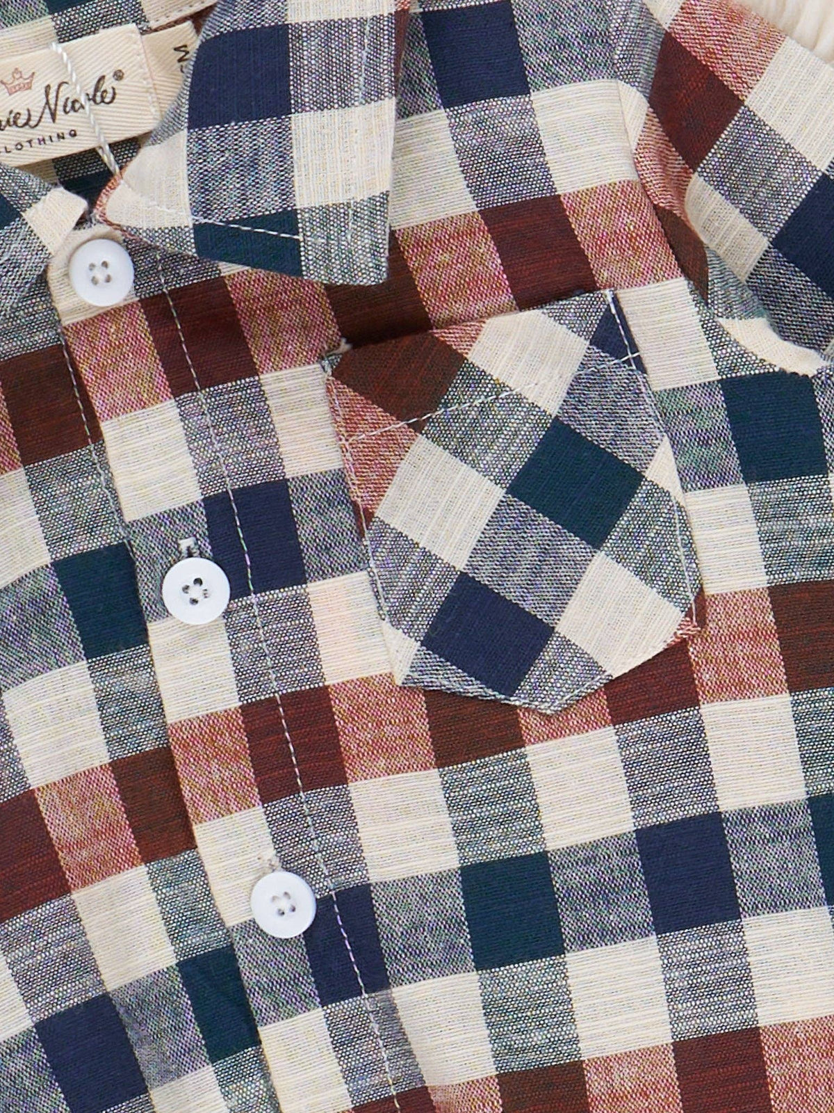 Fall Vintage Plaid Button Up Bubble Romper