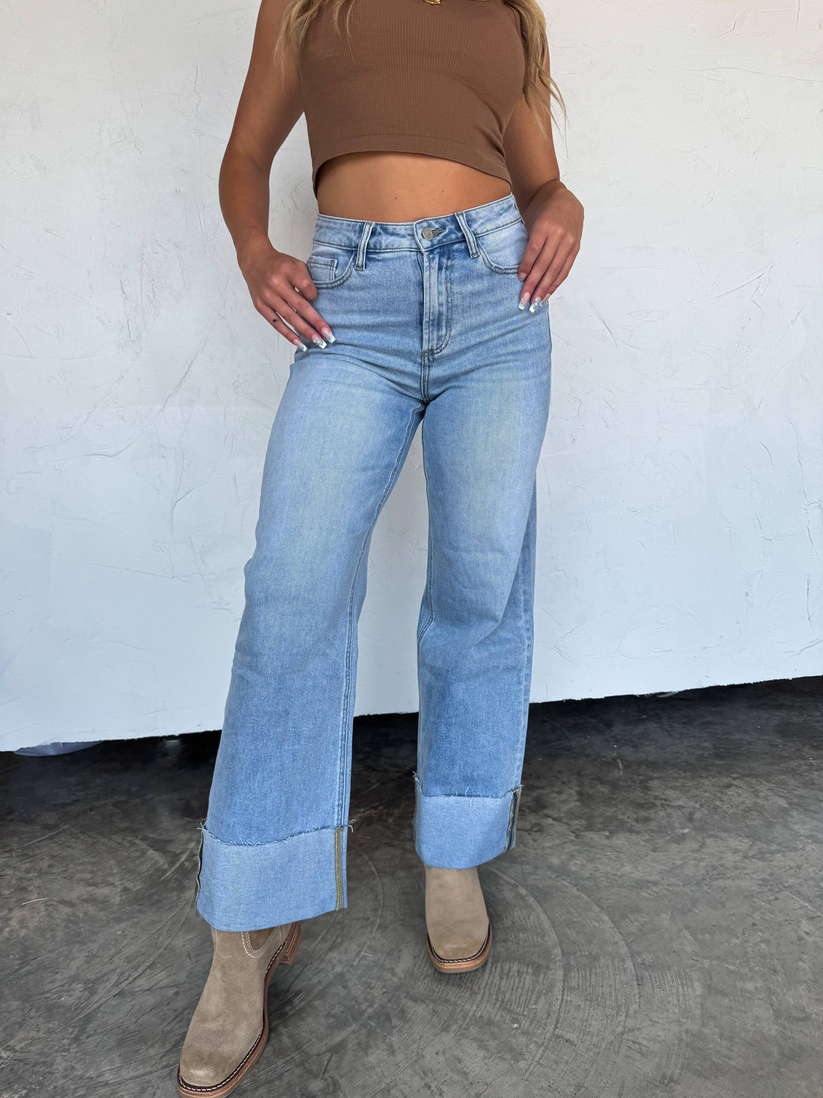 THE LENI WIDE CUFF JEAN