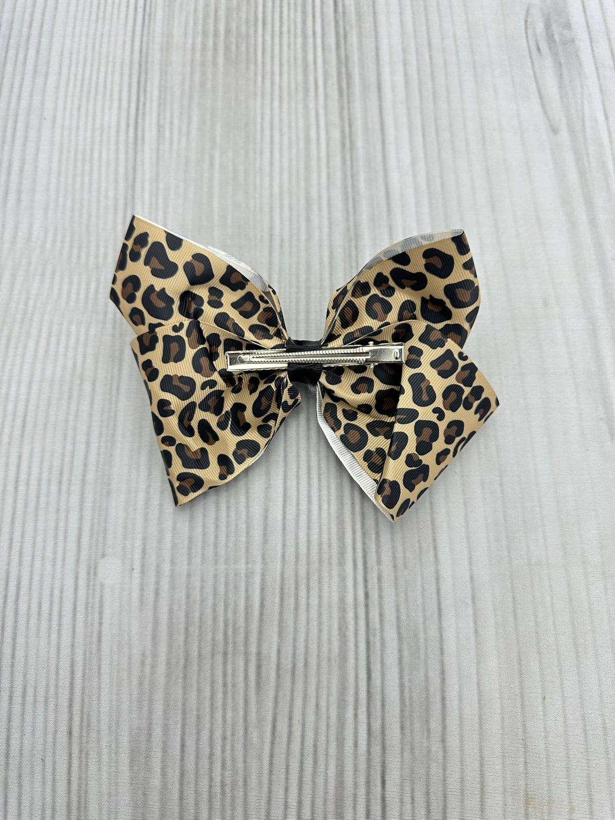 10 Cheetah Print Hair Bows - 1 Pack