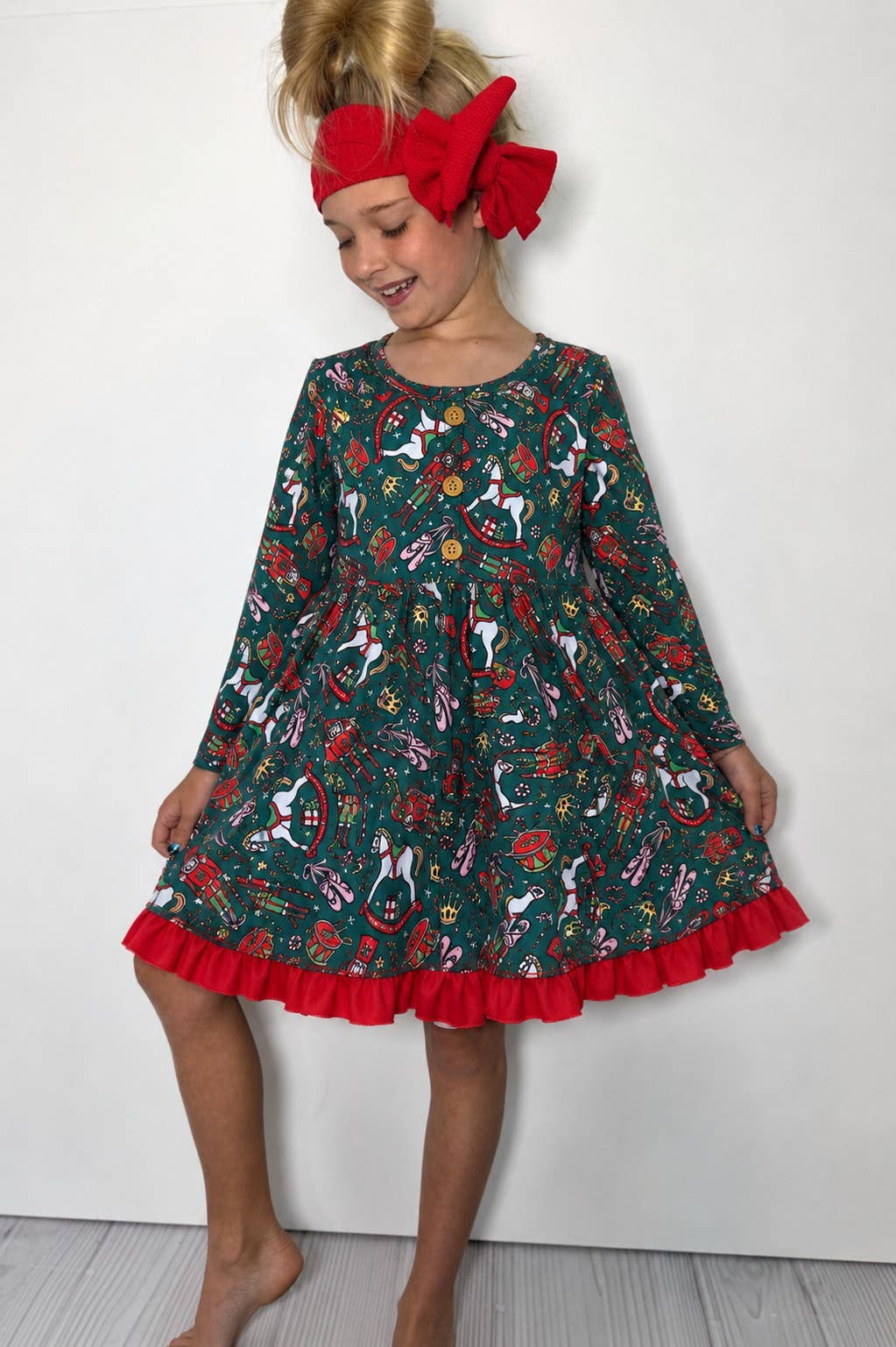 Emerald Christmas Ballet Girls Dress