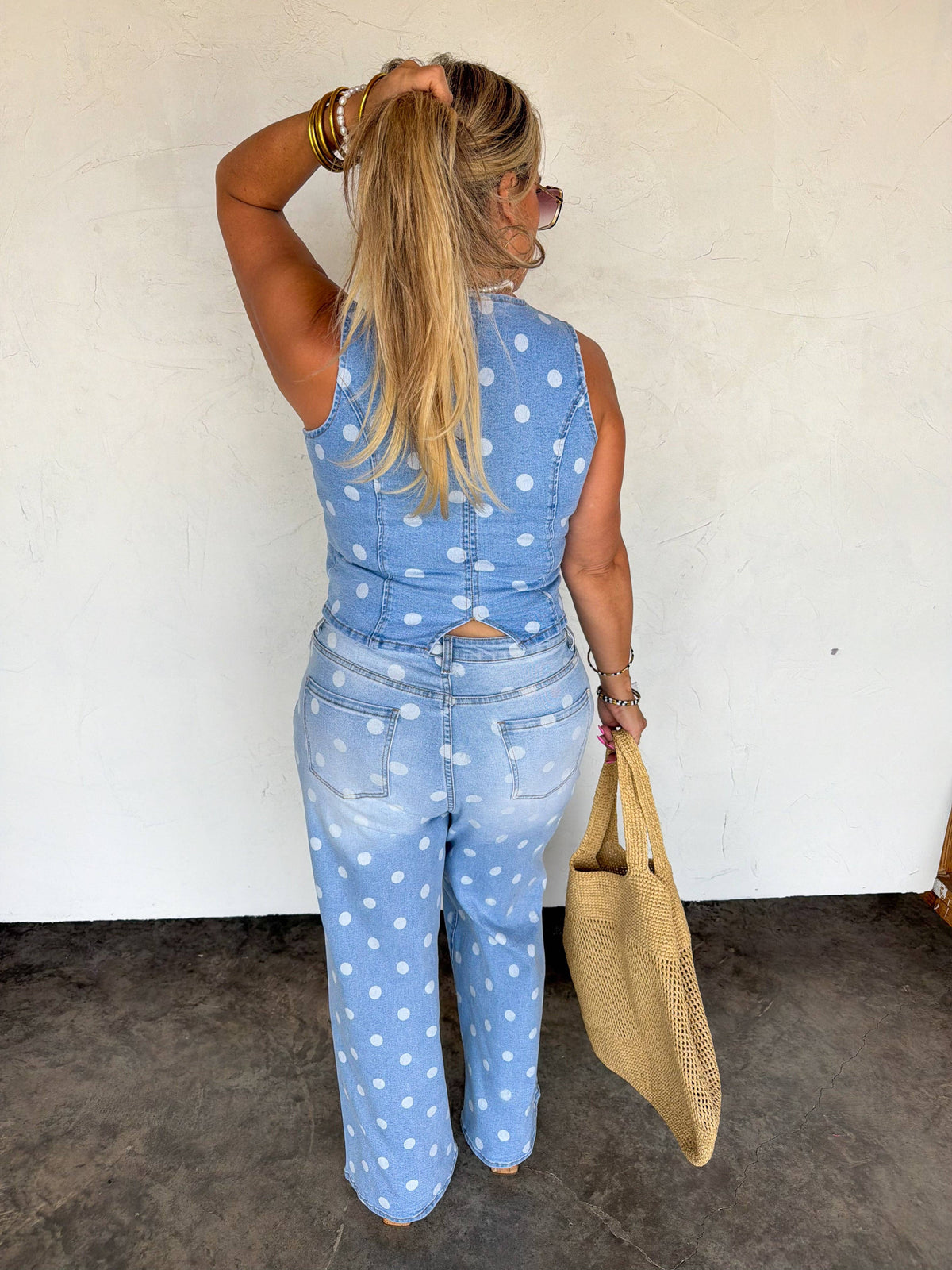 SPOT ON POLKA DOT JEANS