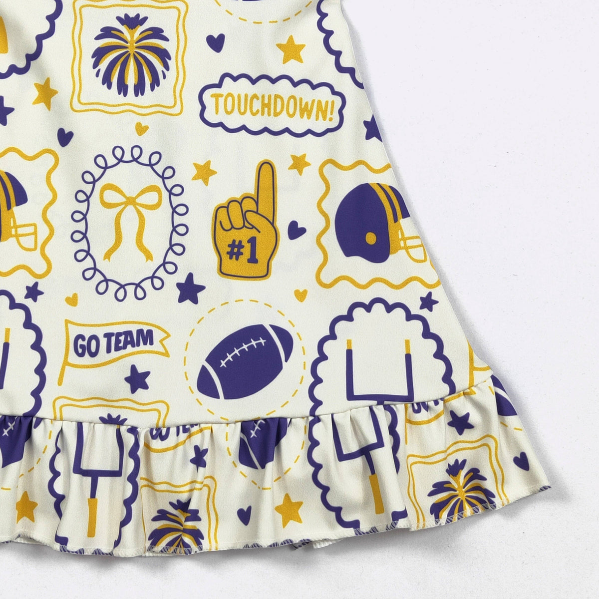 Purple & Gold Go Team Girls Athletic Dress