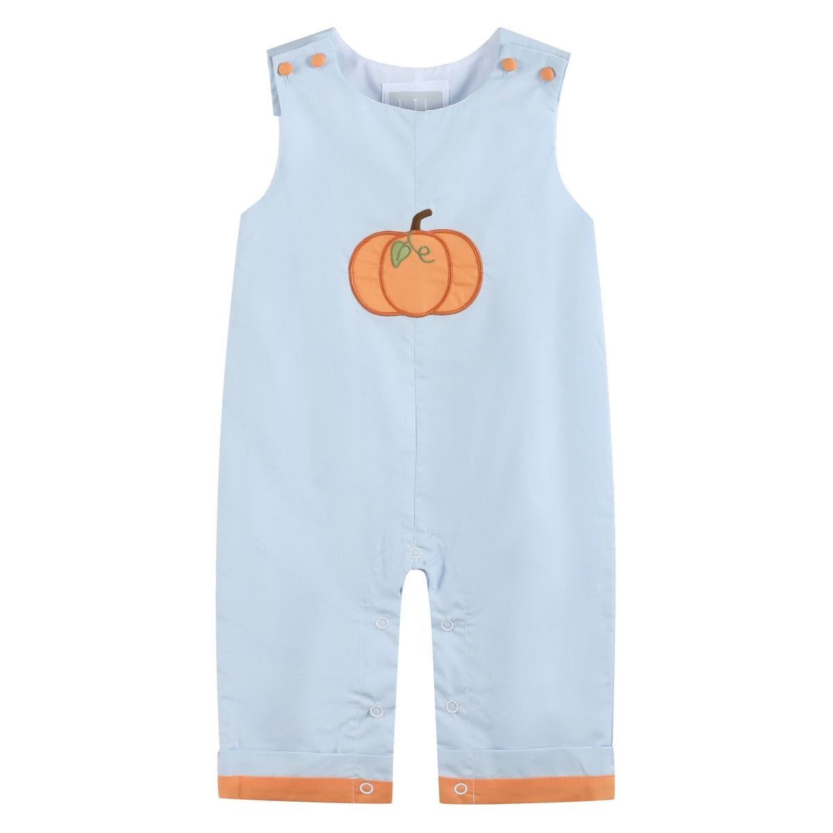 Light Blue Pumpkin Applique Longalls